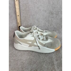 DE FLORANCE Cream Beige Suede Leather Sneakers Shoes US 9.5‎ EU 41 Men Women